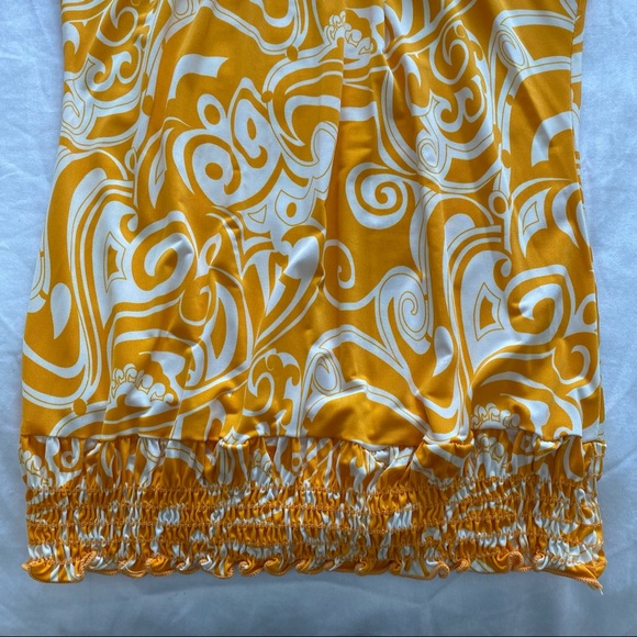 PAPAYA ORANGE & WHITE HALTER TOP - Picture 4 of 6